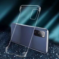 Frameless โปร่งใส PC เคสโทรศัพท์แบบแข็ง Samsung Galaxy S22 Ultra 21 20 Plus Note20แบบไม่มีขอบ Thin Clear Cover Case