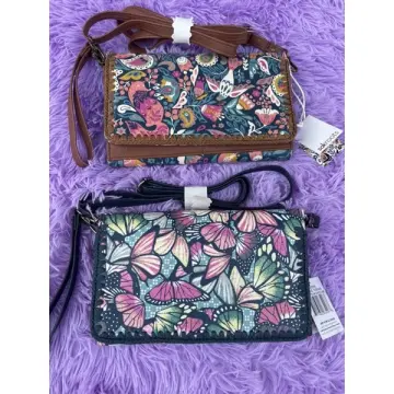 Sakroots Pink Petal Blossom Large Smartphone Crossbody Bag