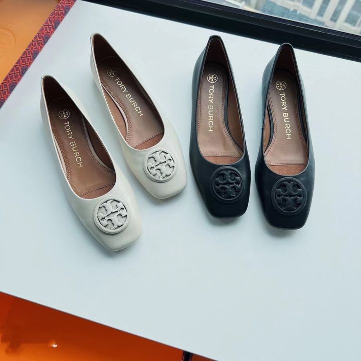 2023-new-tory-burch-ladys-2022-two-colors-classic-leather-buckle-soft-calfskin-flats-casual-commuter-shoes