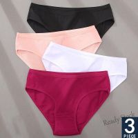 【Ready Stock】 ✚□ C15 FINETOO 3Pcs/Set Cotton Womens Briefs Underwear Briefs S-XL Sexy Las Intimates Underwear for Woman Female Briefs Underpants