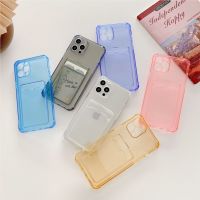 Simple Colored Transparent TPU Tape Card Bag Phone Case For iphone 14 13 12 11 Pro Max X XR XS SE 7 8 Plus Fashion New Products