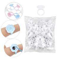 Fityle 100x Eyelash Glue Fan Cup Rings Glue Cups Beauty Salon Glue Rings