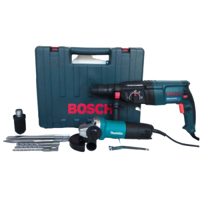 สว่านโรตารี่3ระบบ BOSCH รุ่น2-26DFR +เครื่องเจียร 4"นิ้ว