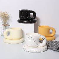 Hot Selling New Product Ins Splashed Ink Macaron Series Chubby Cups, Ceramic Coffee Cups, Home Furnishings, Great Gifts