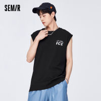 Semir เสื้อกล้ามผู้ชายฤดูร้อนเรียบง่ายลำลองหลวมทุกวันเทรนด์สบายสไตล์ตามท้องถนนเสื้อแขนกุดผ้าฝ้ายบริสุทธิ์