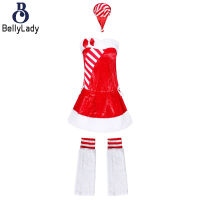 95% Polyester 5% Spandex Stage Performance Christmas Costume Set【fast】