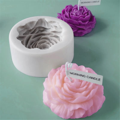 Large Peony Candle Mould Handmade Soap Aromatpy Gypsum Silicone Candle Mould Chocolate Mould Resin Home Decor Gift