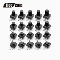 ☒✓✼ 20pcs waterproof micro switch push button switches DIP 4P 12X12 5/6/7/8/9/10/11/12mm