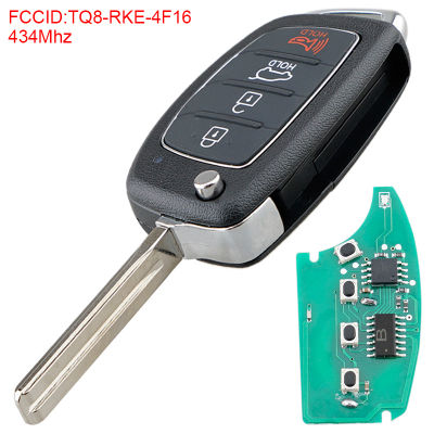 434เมกะเฮิร์ตซ์4ปุ่ม Keyless E Ntry ระยะไกลพลิก Key Fob TQ8-RKE-4F16เปลี่ยนเหมาะสำหรับฮุนไดโซนาต้า2014-2016