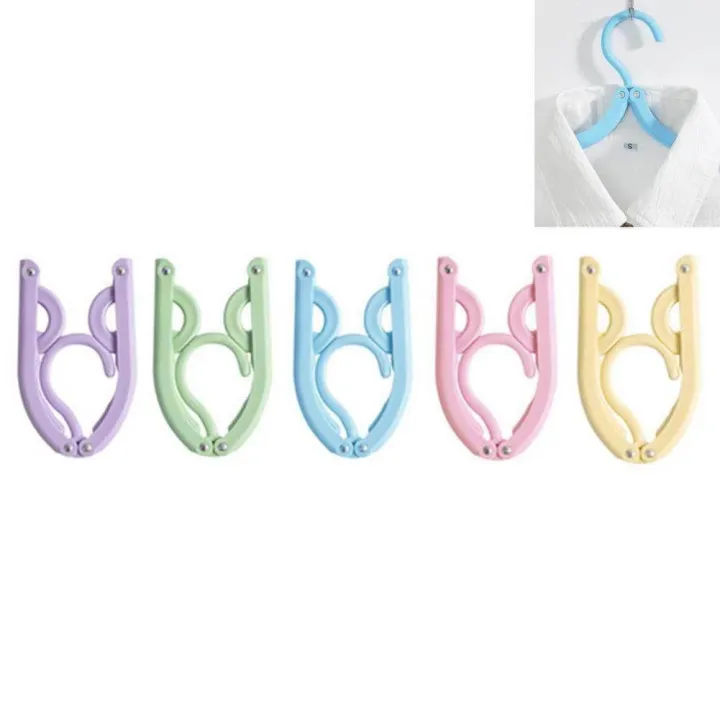 Magic Portable Folding Plastic Coat Hanger Clothing Hanger Travel ...