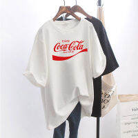 Coca-Cola joint short-sleeved womens t-shirt ins tide pure cotton 2022 Korean version of the new all-match clothes