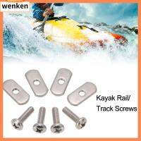 WENKEN 4Pcs สากล รัด ชุดอุปกรณ์ ติดตามถั่ว เรือคายัครถไฟ/ติดตามสกรู อุปกรณ์ฮาร์ดแวร์ อุปกรณ์เรือคายัค