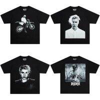 Justin Bibber อัลบั้ม Avatar ผ้าฝ้ายบริสุทธิ์แขนสั้นหลวม