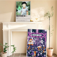 Mob Psycho 100อะนิเมะโปสเตอร์ HD คุณภาพ Wall Art Retro โปสเตอร์สำหรับ Home Kawaii Room Decor