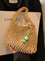 Niche design bag 2023 new fashion hand-woven womens bag net red hot style spring and summer one-shoulder armpit bag 【QYUE】