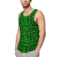 hot【DT】 Leopard Top Mans Beach Custom Gym Muscle Oversize Sleeveless Vests