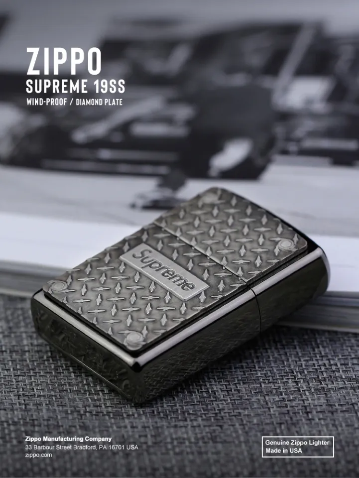 National Supreme 19SS Diamond Plate Zippo Zippo co-branded metal