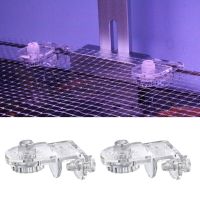 【CW】2 Pack Fish Tank Net Holder Acrylic Anti-Jump Screen Net Clamp Fixed Clip Aquarium Cover Holder Clips Easy to Install