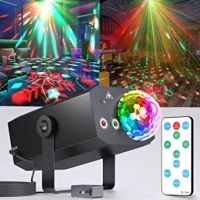 รีโมทคอนโทรล ABS Magic Ball ไฟคริสต์มาสโปรเจคเตอร์เลเซอร์ RGB ไฟ LED 16 โหมดเอฟเฟกต์เวทีตกแต่งดีเจดิสโก้