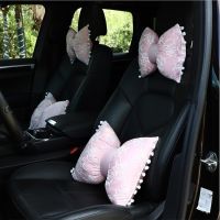 [Dudu home furnishing] Bowknot Car Headrest Waist Support Four Seasons Universal Car Neckpillow Waist Pillow อุปกรณ์ตกแต่งภายในรถยนต์