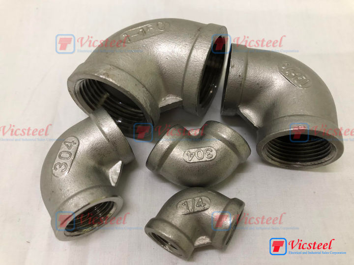 Stainless Elbow 304 Threaded 1/2 3/4 1 inch inches Stainless Fittings ...