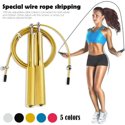 Sport Crossfit Speed Jump Rope Ball Bearing Aluminum Alloy Metal Handle Skipping Stainless Steel Cable Fitness Equipment