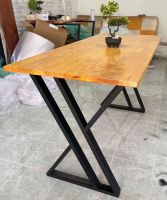 MPT2Wood-Steel โต๊ะลอฟท์ Loft DIY โต๊ะกินข้าว โต๊ะทำงาน MPT-518 ท๊อปไม้ประสาน ไม้จริง สีสักอ่อน  โต๊ะคอม โต๊ะเกมส์มิ่ง โต๊ะวางของ แข็งแรง ทนทาน