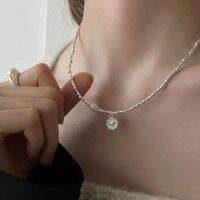 Original S925 sterling silver bamboo heart-shaped pearl necklace 2023 new hot style womens clavicle chain summer necklace light luxury niche