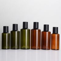 100/150/200ml Sub-bottling Tea/green Sloping Shoulder Hydrosol Bottle Water Lotion Refillable Bottle Pet Cosmetic Sub-bottling