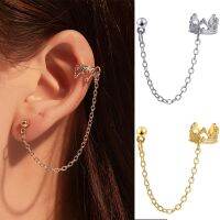 【YF】 Crown U-shaped Ear Clips Hollow Butterfly Etro Earrings For Women Pendientes Mujer Long Piercing Cuffs Clip