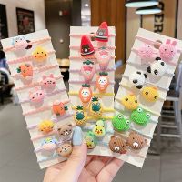 【CW】 10Pcs Children Cartoon Elastic Hair Bands Ponytail Holder Srunchies Rubber Band Ties Kid Accessories