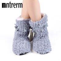 【cw】 2022 Warm Ful Slippers Cotton Sheep Indoor Size Shoes Woman Gifts