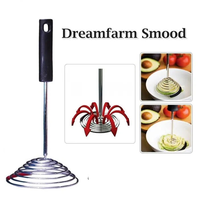 Dreamfarm Smood One Press Spring Coil Potato Masher with Silicone Pot