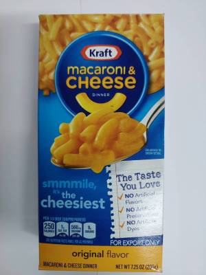 Kraft Macaroni & Cheese Original 206g 💕💥คราฟท์ มะกะโรนี & ชีส มะกะโรนีกึ่งสำเร็จรูป พร้อมชีส พร้อมส่ง!!💥💕