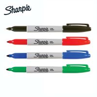 Sharpie ปากกาเคมี ปากกา Permanent ชาร์ปี้ Fine 1.0mm - สีดำ, แดง, น้ำเงิน, เขียว