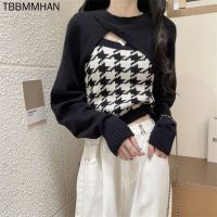 ☾ Autumn Japanese Vintage Sweater Women Patchwork Knitted Pullover Sweater Female Korean Fashion Cashmere Sweater Tops 2022 New