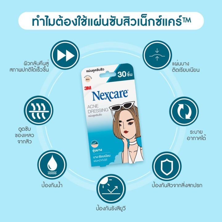 3m-nexcare-acne-dressing-30s-แผ่นซับสิว-รุ่นบาง-1-กล่อง-บรรจุ-30-ชิ้น