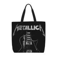 Metallica กระเป๋าถือซิปโท้ทแบบลำลองกระเป๋าทรงสี่เหลี่ยมมีหูหิ้วสะพายไหล่ของผู้หญิงความจุมากพร้อมกระเป๋ากระเป๋าสะพายไหล่