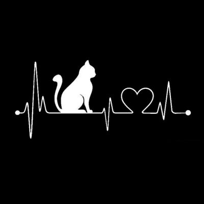 【CC】 Car Sticker Pegatina Coche Electrocardiogram Decal 20cm X 9cm