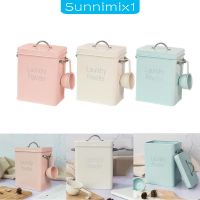 *[sunnimix1] กล่องเก็บผงซักฟอก ข้าวสาร ขนาดใหญ่ พร้อมช้อน