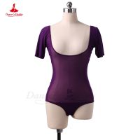 hot【DT】 Bellydance Costume Top for Short Sleeves Gauze One-piece Ballet Leotards Girls Belly Dancing Wear Outfit