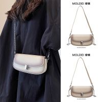 Summer summer high-end niche messenger bag female 2023 new personality popular gradient small square bag shoulder bag 【BYUE】