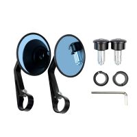 Universal Motorcycle Bar End Mirrors Cafe Racer Side Rear View Mirror For Royal Enfield FZ6 CB650r CBR650r Ducati Monster S1000r