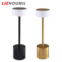 LIZHOUMIL โคมไฟ Usb บนโต๊ะสัมผัส Led แบบชาร์จไฟได้ Pelindung Mata หรี่ไฟได้3สีโคมไฟตั้งโต๊ะไฟกลางคืน