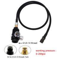 【hot】◊❃♧  HPA CO2 Regulator with 100cm 40 Inches Low Pressure SLP FLEX Hose to .825 -14NGO Regulating Range 0 200