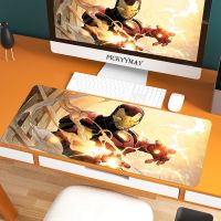 Gaming Computer Mouse Pad Large Iron Man Mouse Mat Big Desk Mat Non-Slip Rubber Base Mousepad for Laptop PC Game Waterproof