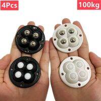 4Pcs Self Adhesive Type Mute Ball Universal Wheel 4 Beads Furniture Casters Wheels Strong Load-bearing Pulley 360° Rotation Furniture Protectors  Repl