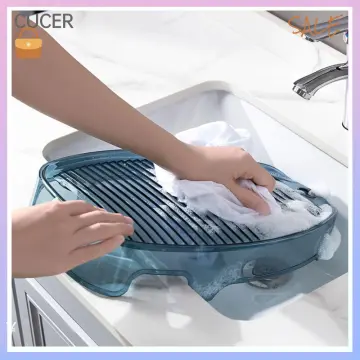Large Washboard Hand Wash Board Washboard For Laundry Large High Toughness  Laundry Board Household Thick And Non-Slip Color: Blue