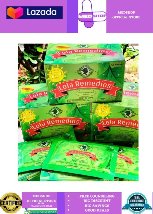 Lola Remedios 4 sachet for Cough remedy herbal MEDSHOP | Lazada PH