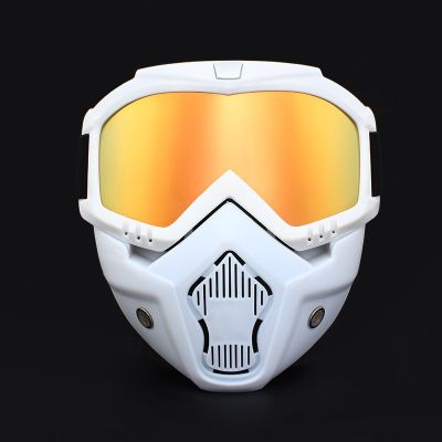 White Cycling Riding Motocross Sunglasses Ski Snowboard Eyewear Mask Goggles Helmet Tactical Windproof Motorcycle Glasses Masks